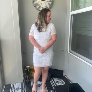White lace dress